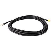 Black Makita power supply lead for RM350D robotic lawnmower, coiled with white and yellow connectors.