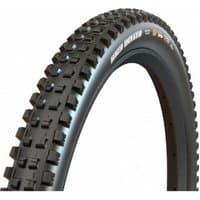 Black Maxxis High Roller 3 EXO+ MaxxGrip 29" MTB tyre with knobby tread, tubeless ready, folding design.