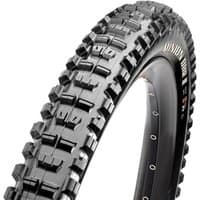 Black Maxxis Minion DHR II 29" MTB tyre with aggressive tread pattern, folding design, and tubeless ready feature.