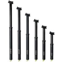 Black OneUp Components V3 Dropper Post, 31.6mm diameter, 120mm travel, sleek design with adjustable seat clamp.