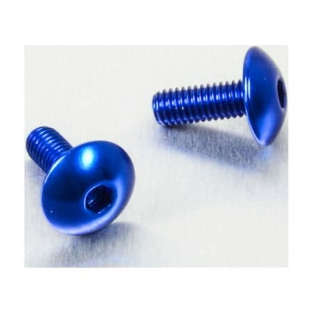 Pro-Bolt Aluminium motorcycle rear brake master cylinder bolt kit featuring two blue anodized bolts with a rounded head and hex socket design.