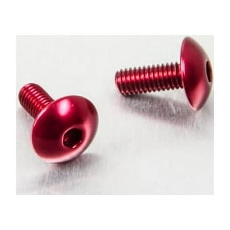 Pro-Bolt Aluminium Motorcycle Rear Brake Master Cylinder Bolt Kit in vibrant red, featuring two sleek, rounded bolts with a smooth finish and hexagonal socket heads.