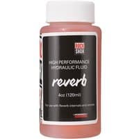 RockShox Reverb Hydraulic Fluid, 4oz bottle with white cap and black label featuring red and white text.