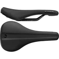 Black SDG Bel Air 3.0 Lux-Alloy Rail Saddle with microfibre top and black base, sleek ergonomic design.