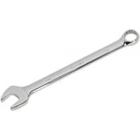 Silver Sealey CW27 combination spanner, 27mm, with open-end and ring-end, polished chrome finish.