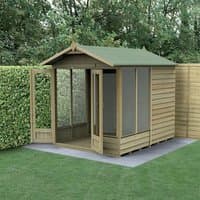 7' x 5' Forest 4Life 25yr Guarantee Double Door Apex Summer House (2.28m x 1.53m) - image 2