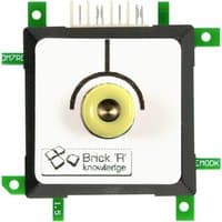 Multicolour Allnet 132088 electronic component with central yellow button and green connectors on each corner