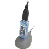 Blue Allnet USB adapter with digital display, black cable, and gray base.