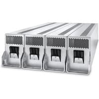 APC Battery String with four silver modules, black handles, and vented fronts for Easy UPS 3S & Easy UPS 3S Pro.
