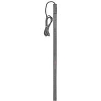 Black APC Rack PDU, Zero U, 30A, 120V with 24 outlets and attached power cord, slim vertical design.