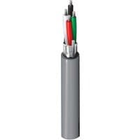 Belden 9534.00U305 networking cable, chrome, 305 m, gray outer sheath with exposed red, green, and white wires.