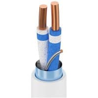 Belden LonWorks cable, 1 pair #22 solid copper, blue and white insulation, metallic shielding, cylindrical design.