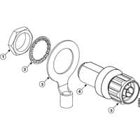 Cisco Aironet Lightning Arrestor with hex nut, serrated washer, grounding lug, and cylindrical connector.