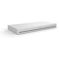Cisco video conferencing system, sleek white rectangular unit with front panel slot and subtle logo.
