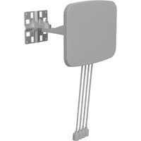 Cisco Meraki CW-ANT-D1-NS-00 directional antenna, square panel, gray, with four N-type connectors and mounting bracket.