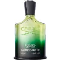 Green gradient bottle of Creed Original Vetiver Eau de Parfum, 100 ml, with black cap and silver lettering.