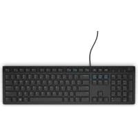 Black Dell wired keyboard KB216, Italian QWERTY layout, compact design with numeric keypad and media keys.