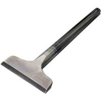 DeWalt XLR SDS Max Scaling Chisel, silver steel blade with black shank, flat wide tip for efficient material removal.