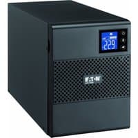 Black Eaton UPS with digital display, vented front panel, and control buttons.