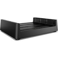 Black Elo Touch Solutions tablet charger with sleek rectangular design and grooved surface.