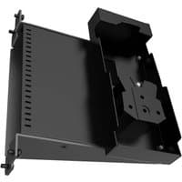 Black Elo Touch Solutions handheld mobile computer accessory with angular design and mounting brackets.