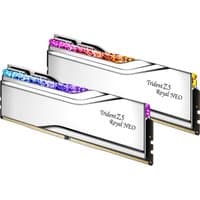 G.Skill Trident Z5 Neo memory module, 32GB, sleek silver heatsink with RGB lighting accents, two modules shown.