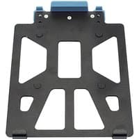 Black Gamber-Johnson passive holder with cut-out design and blue top edge.