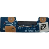 Blue HP L52026-001 SSD adapter with copper connectors and white label on the right side.