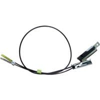 HP WLAN dual internal antenna with black cable, metal connectors, and mounting bracket.