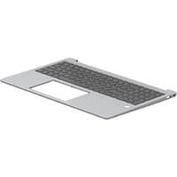 Gray HP P26463-061 laptop keyboard with black keys and touchpad cutout, designed as a spare part.