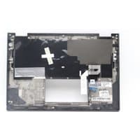 Black Lenovo laptop cover with integrated keyboard, exposed circuit areas, and visible internal components.