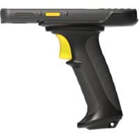 Black and yellow Newland NLS-PG6750-01 barcode reader handle with ergonomic grip and trigger button.