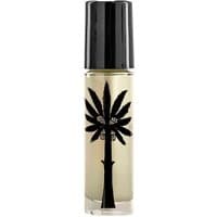 Ortigia Florio Perfume Oil Roll On, 10 ml, clear bottle with black palm tree design, black cap.