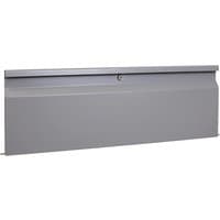 Gray Sealey Superline Pro lockable storage door with sleek design and central keyhole.