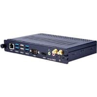 Black NEC Sharp OPS Slot-in PC with multiple USB ports, HDMI, Ethernet, and audio jacks on the front panel.