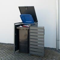 Trimetals Single 240L Anthracite Metal Wheelie Bin Store (0.68m x 0.80m) - image 2