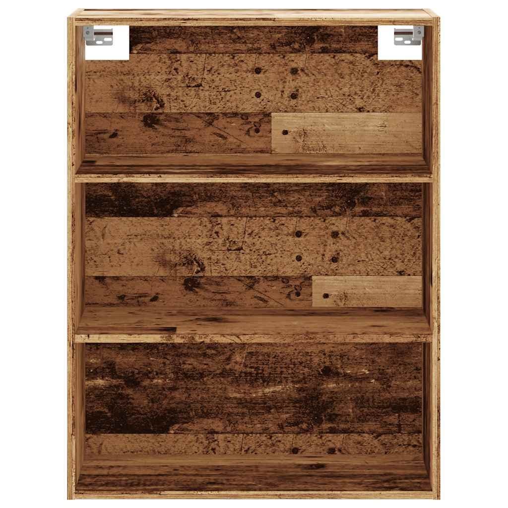 vidaXL 3 Open Shelf Old Wood Hanging Wall Cabinet - image 4