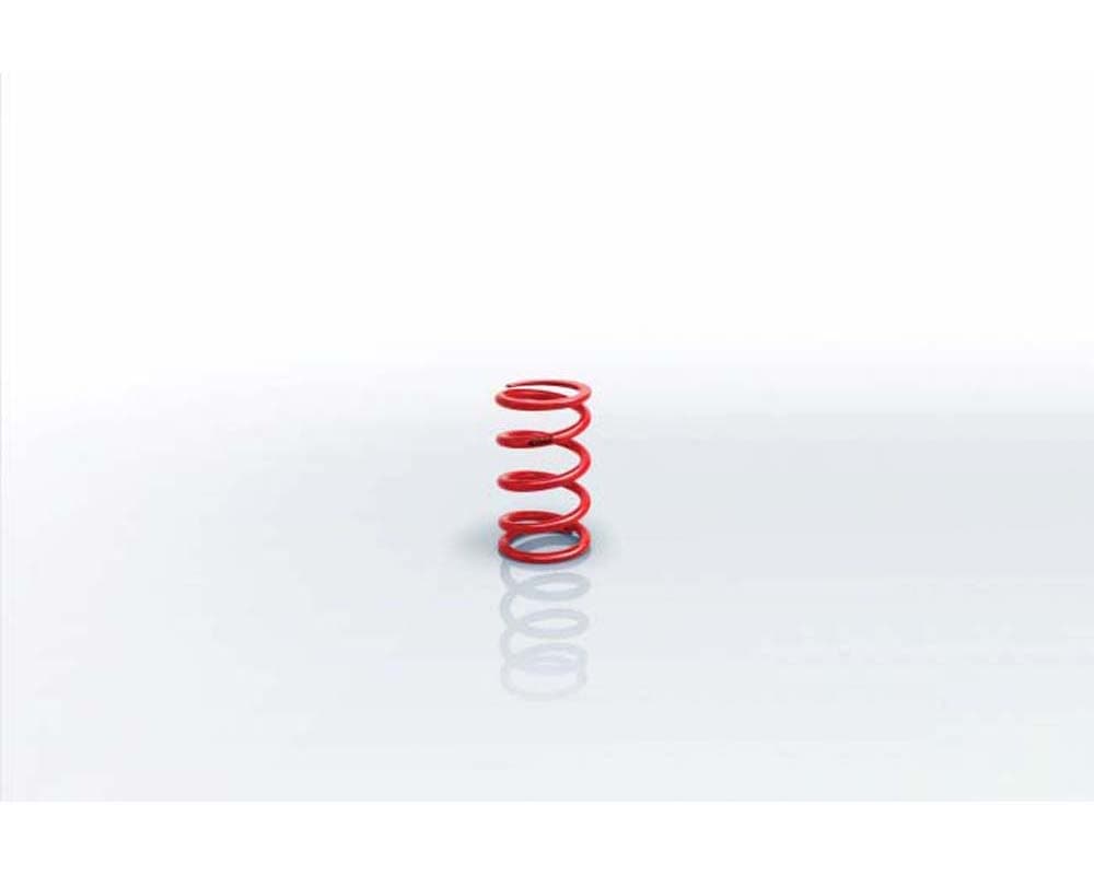 Red Eibach competition spring with a 60mm internal diameter, 2.36-inch ID, 5.51-inch length, and a rating of 342 lbs/in, featuring a coiled design for performance enhancement.