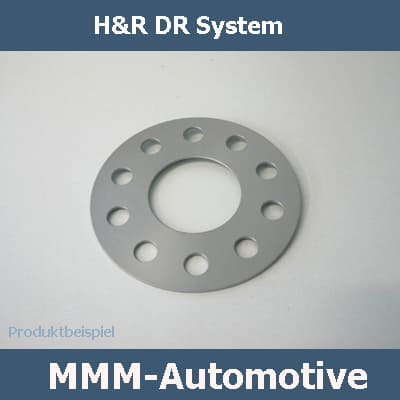 Silver aluminum wheel spacer with 10 holes, designed for track widening, measuring 8mm thick, providing a total track widening of 16mm per axle.