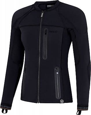 Black Knox Action Pro Protector Jacket for women, size S, featuring a sleek design, zippered pockets, and breathable material for enhanced comfort and protection.