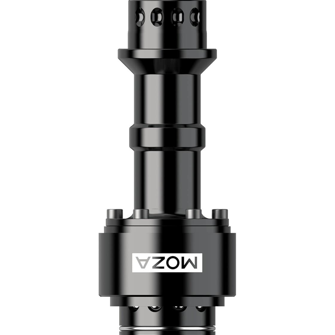 Black metal extension rod for MOZA Racing Wheel Base, featuring a sleek design with adjustable sections and a prominent "MOZA" logo on the side.