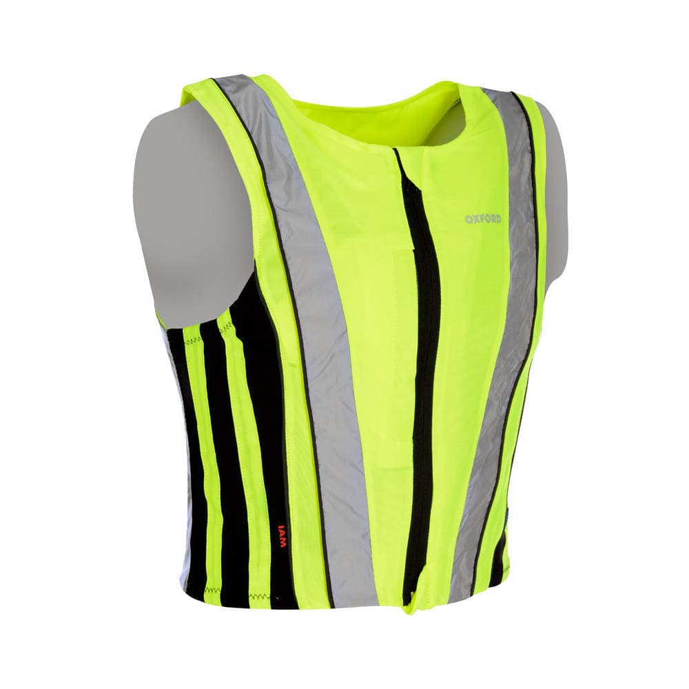 Neon-yellow safety vest in size XXL, featuring reflective stripes and a lightweight, breathable fabric, designed for high visibility and active use.