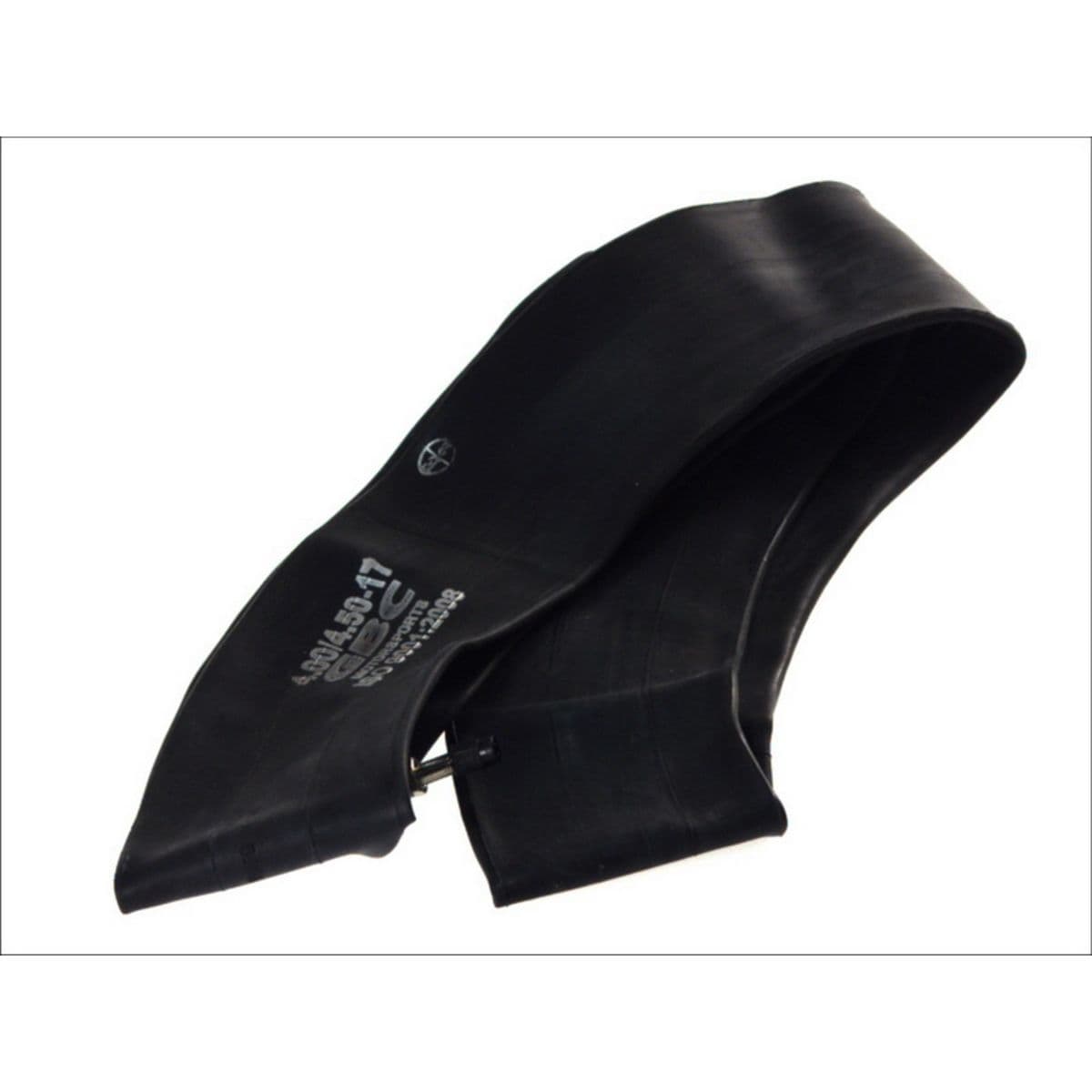 Black rubber inner tube for 17-inch wheels, marked with "Pro-Air" and size "400/450," featuring a straight valve for easy inflation.