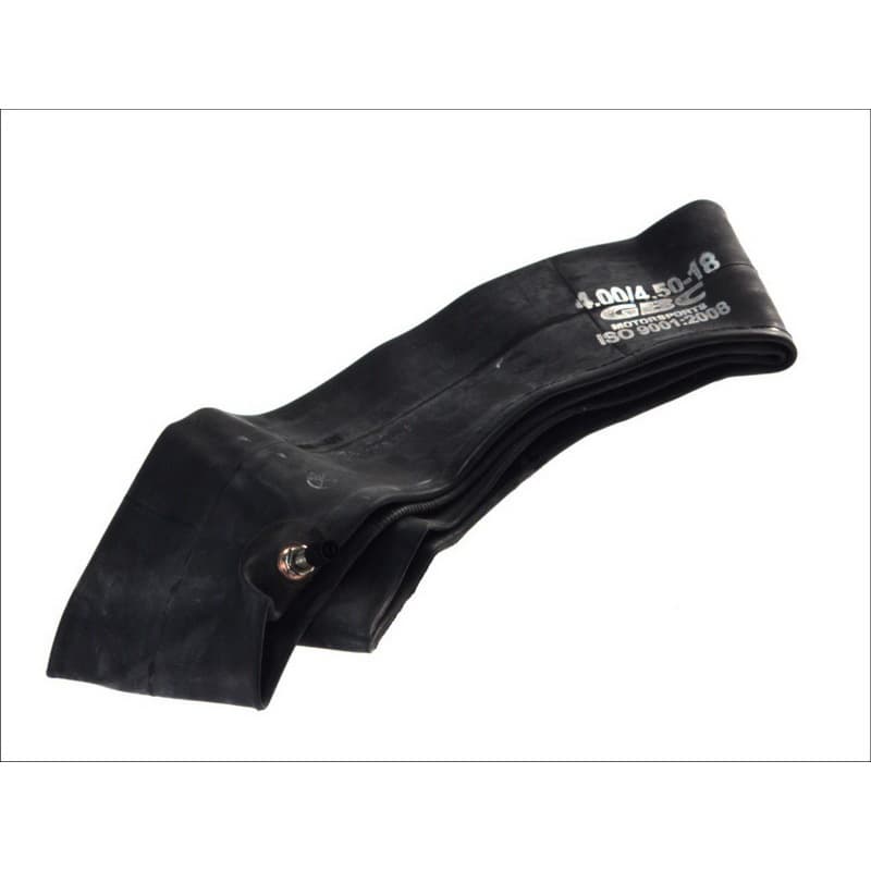 Black rubber inner tube labeled "400/450 - 18 Inch - Straight Valve" by Pro-Air, featuring a smooth surface and a valve stem for easy inflation.