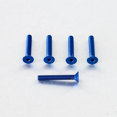 Five blue countersunk alloy bolts, each measuring M5 x 0.80mm x 31.0mm, featuring a hexagonal socket head for easy installation.