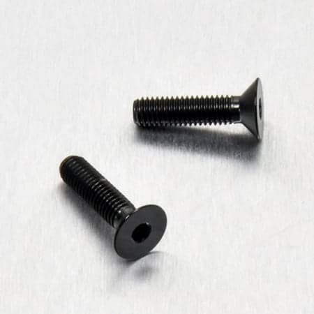 Pro-Bolt stainless steel swingarm mounting plate bolt kit featuring two black bolts with a flat head and hex socket for secure fastening.