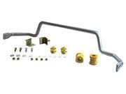Heavy-duty adjustable swaybar in gray metal with yellow bushings and mounting hardware, designed for 1995-2001 & 2002 BMW 3 Series E36-316i-318Ti Compact models.