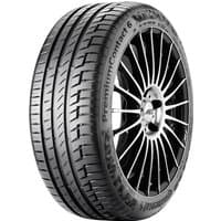 Continental PremiumContact 6 tire, 225/50 R19, black with kerbing rib, detailed tread pattern, and sidewall branding.