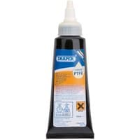 Black tube of Draper 50Ml Liquid PTFE with orange label and white nozzle cap.