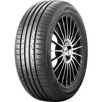 Dunlop Sport BluResponse tire, 225/55 R16 95V, sleek black design with detailed tread pattern and sidewall branding.